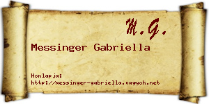 Messinger Gabriella névjegykártya
